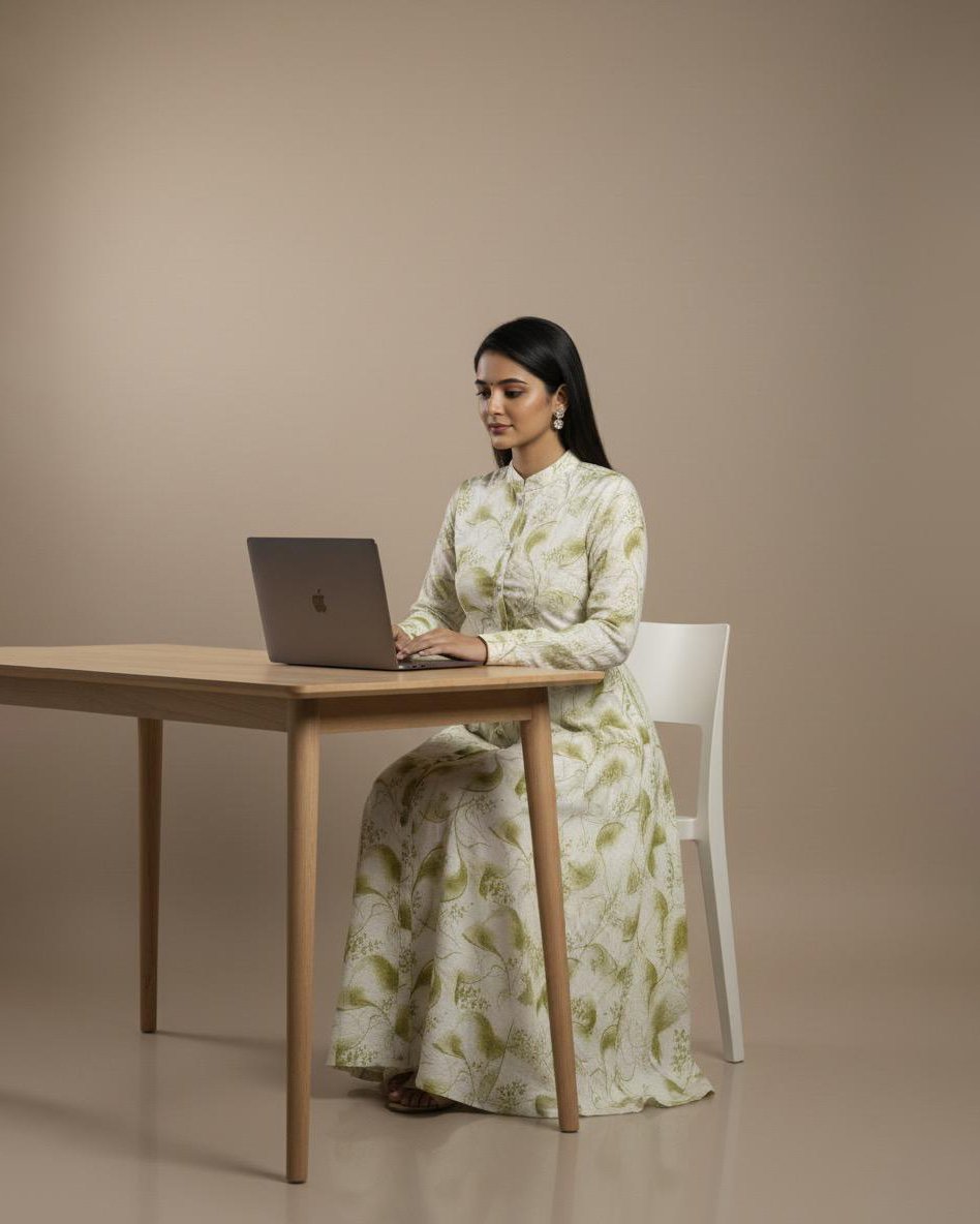 LA00172-Maxi dress-Imported fabrics-Colour-Blue,Brwn,Pink,Green